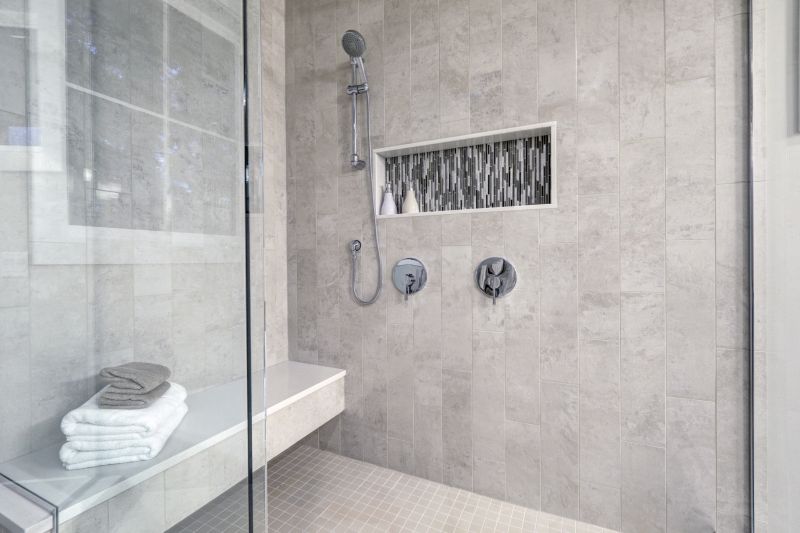 Shower with Recessed Lighting